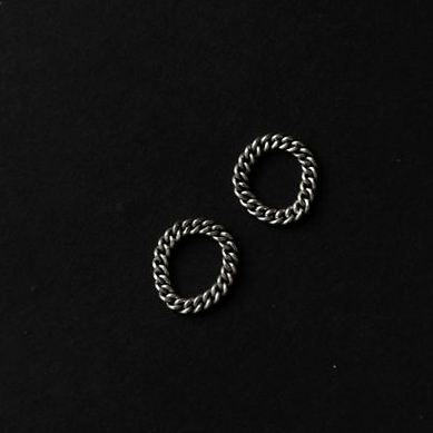 "Recycled" Chain Cuban Link Ring