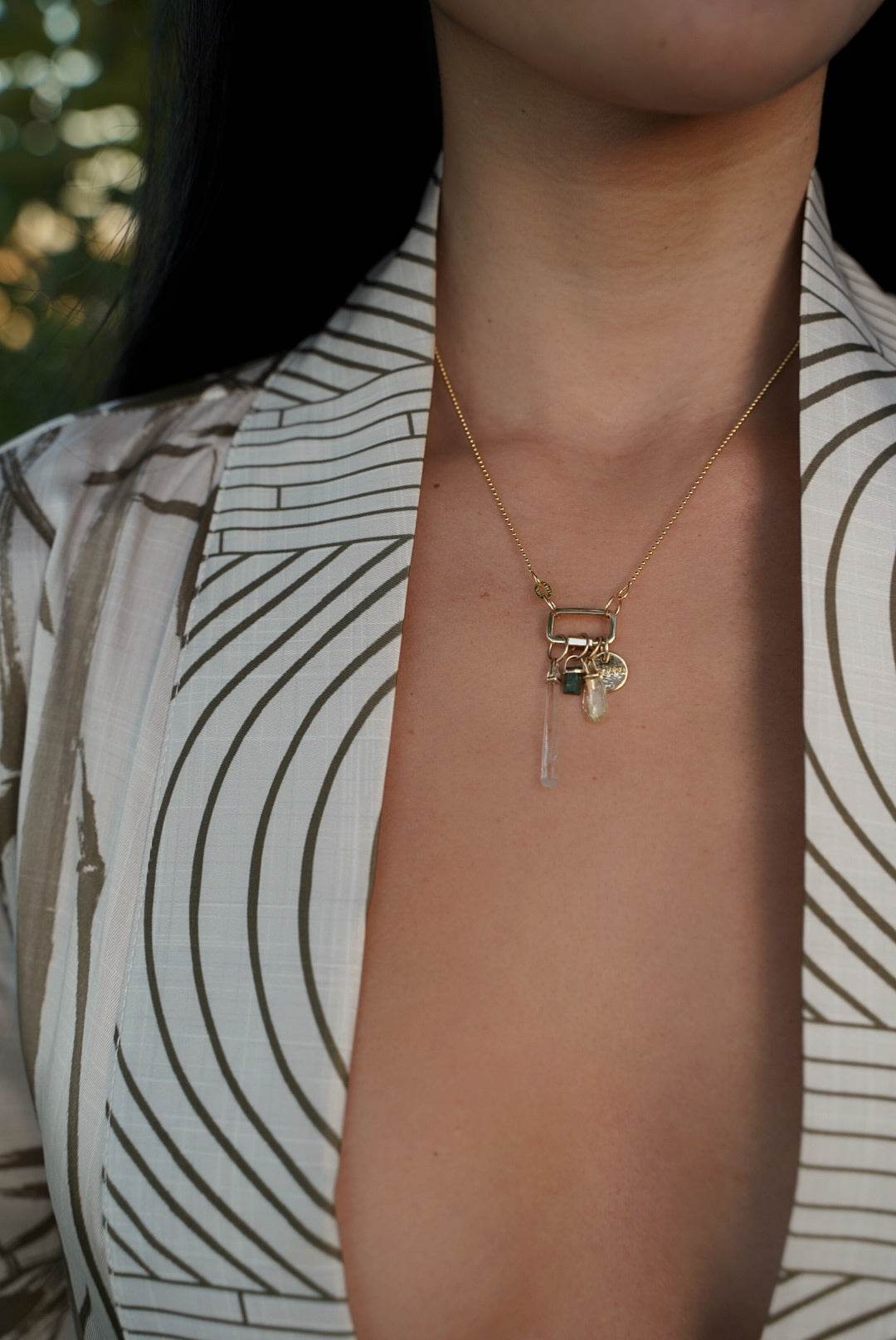 Love Lock Carabiner Necklace Lariat