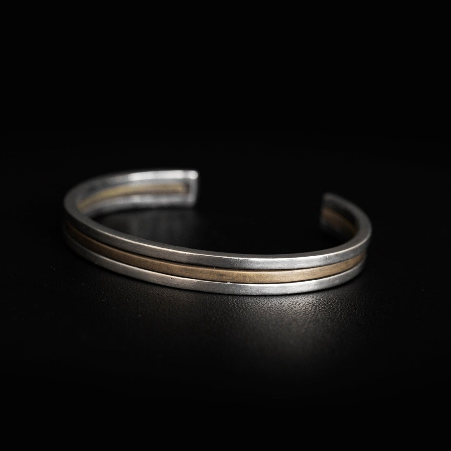 Double Cuff Interlock Bracelet