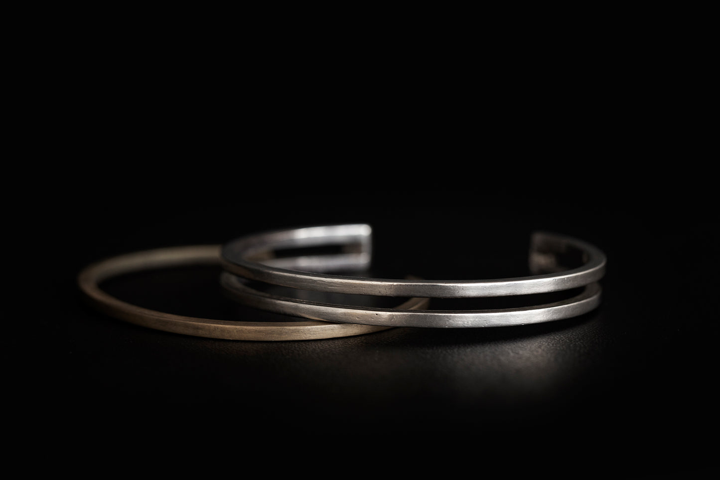 Double Cuff Interlock Bracelet