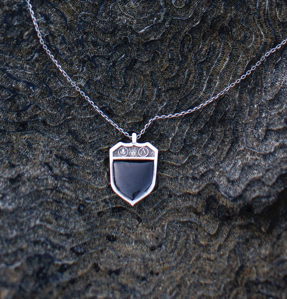 Black Onyx Shield Pendant