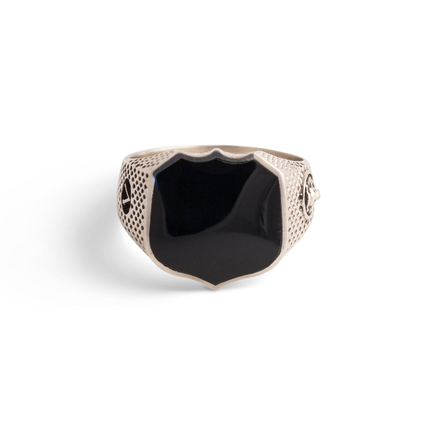 Black Onyx Lion Signet Ring
