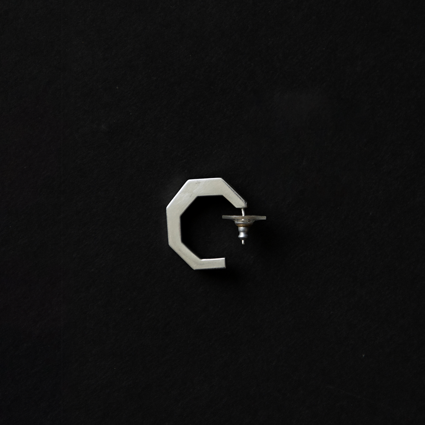 Hexagon Open Post Single Earring