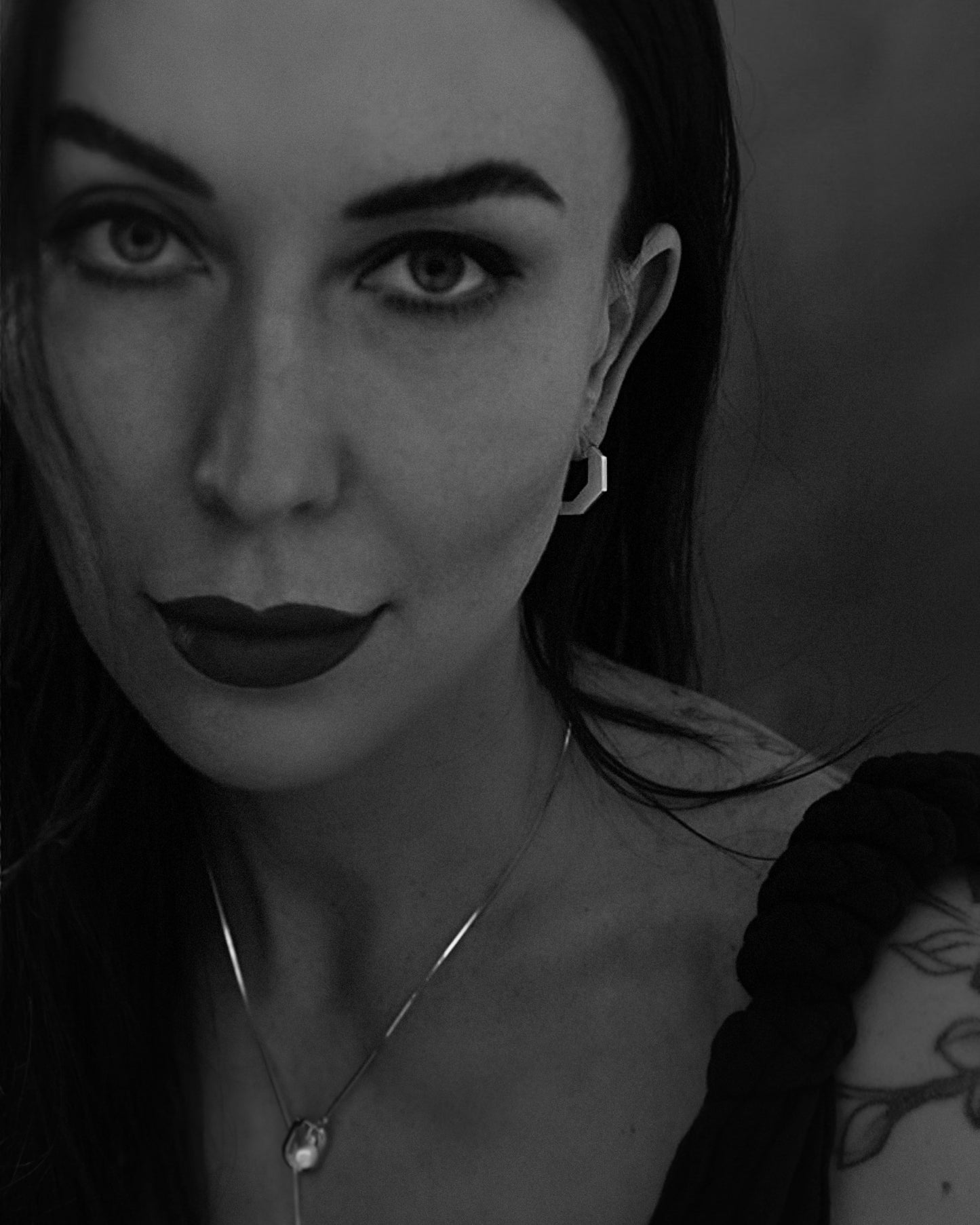 Hexagon Open Post Single Earring