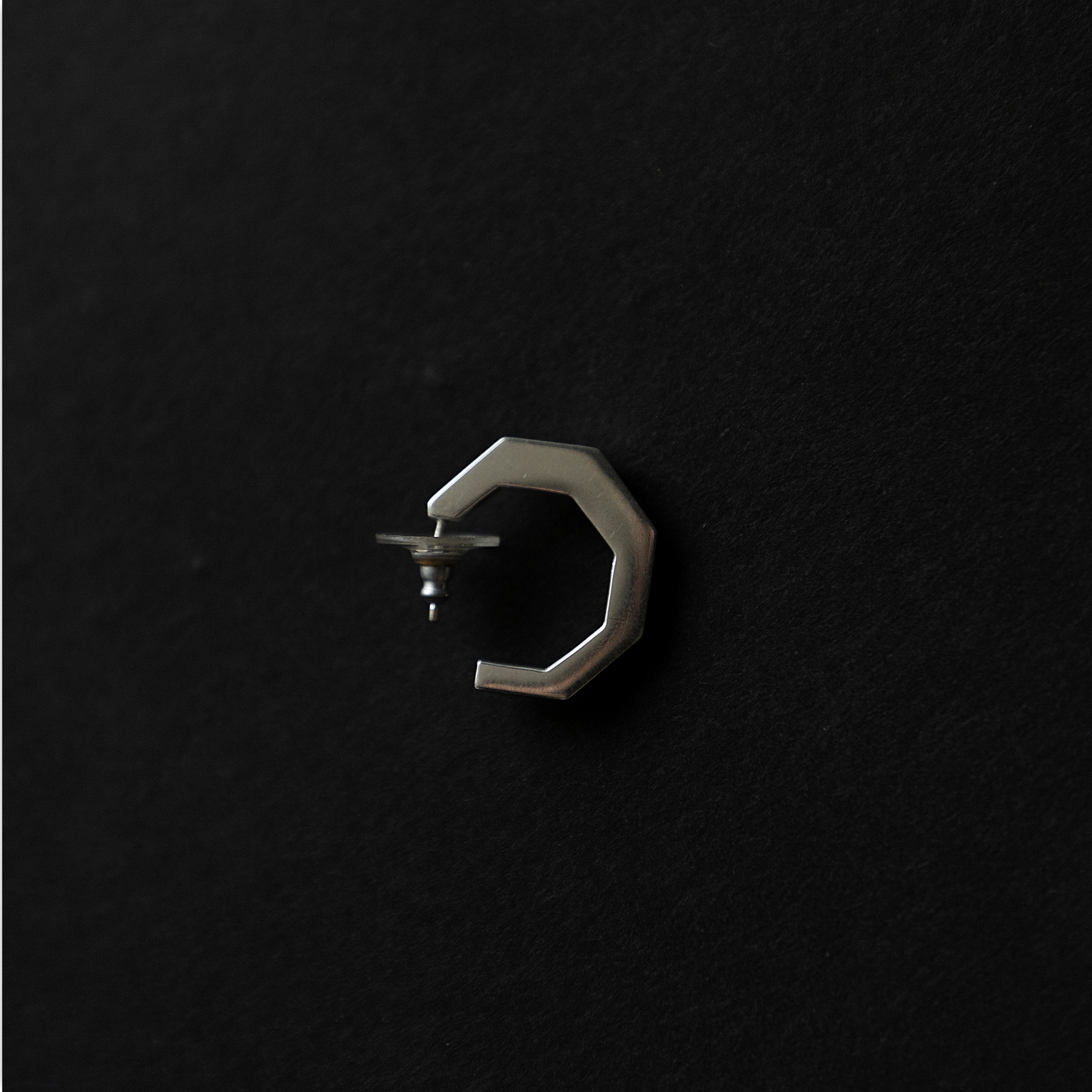 Hexagon Open Post Single Earring