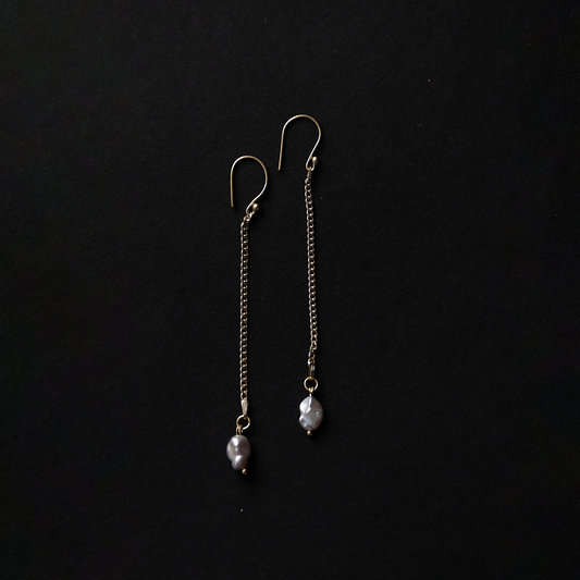 Pearl Chain Earrings