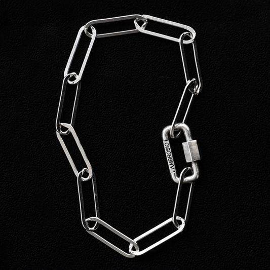 Carabiner Lock Paper Clip Chain Link Bracelet