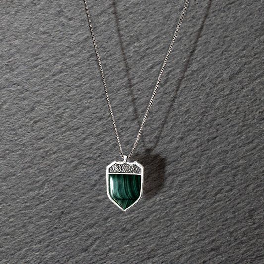 Malachite Shield Pendant