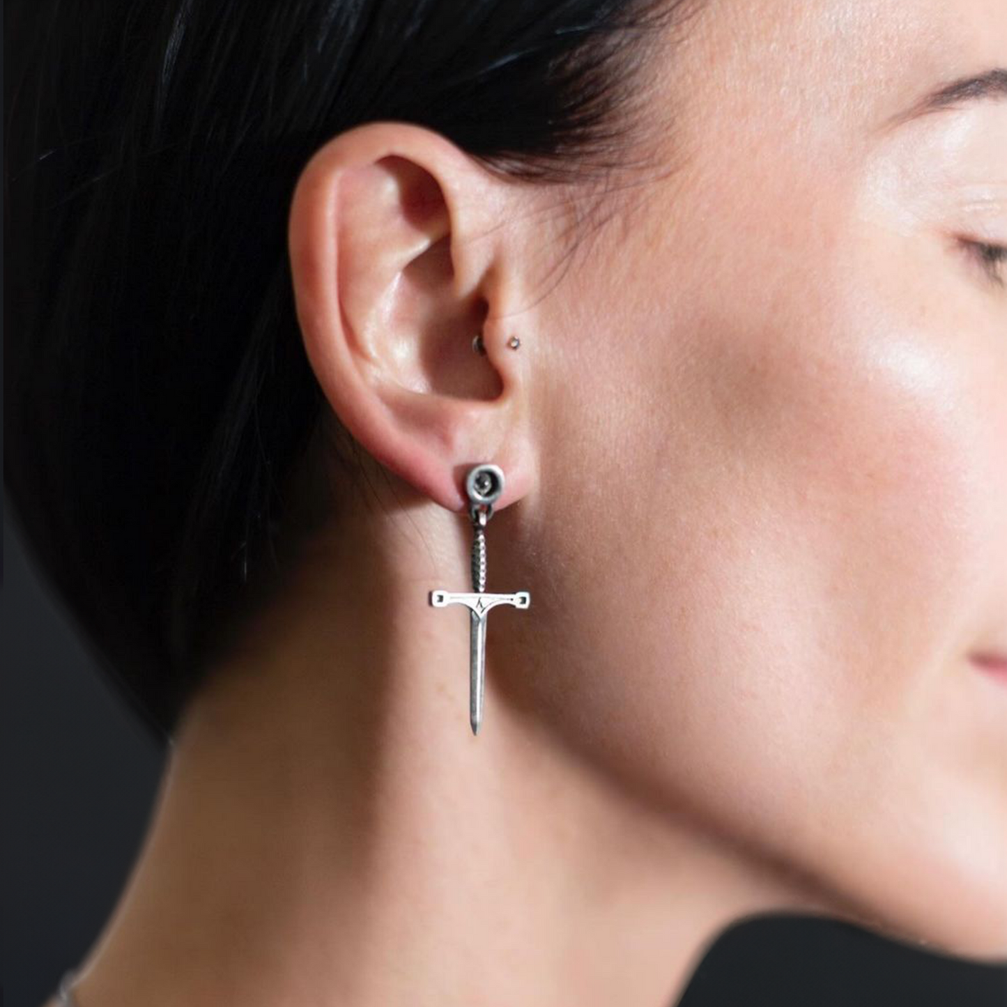Sword Lion Earring