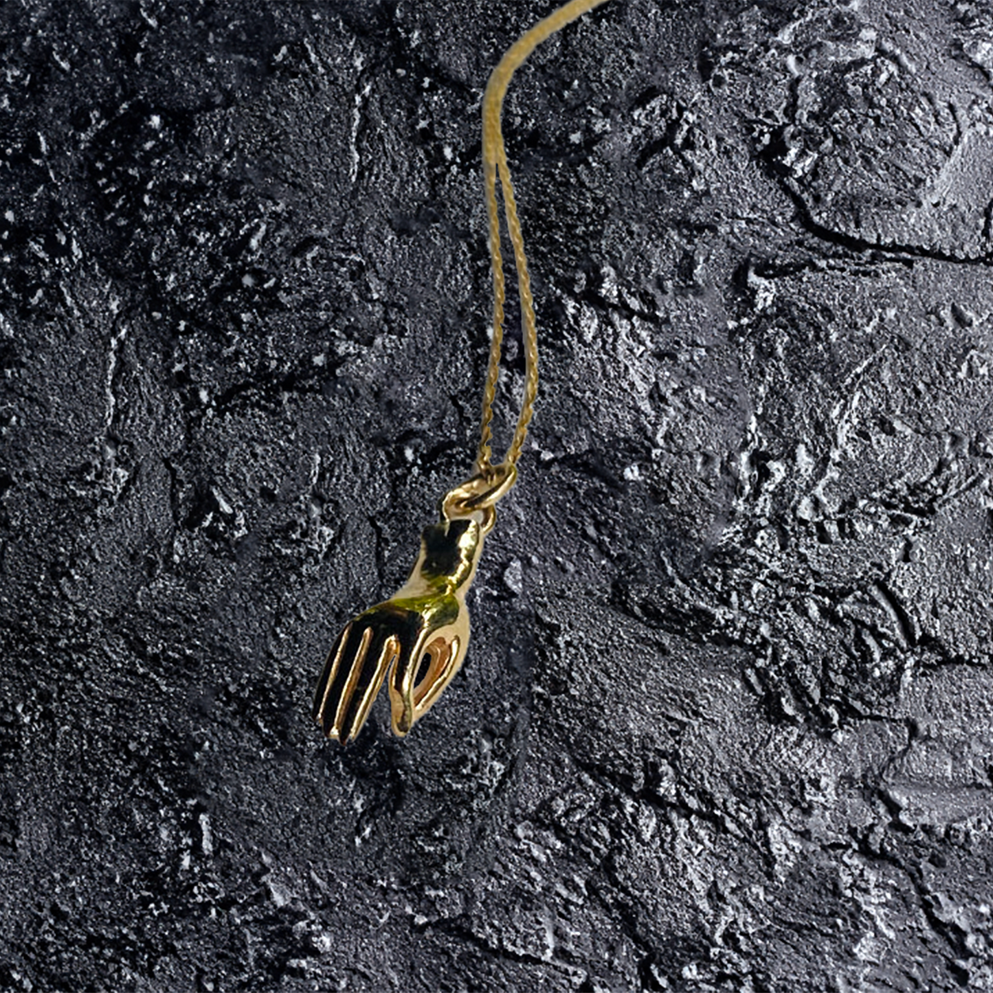 Gold Buddha Hand Necklace