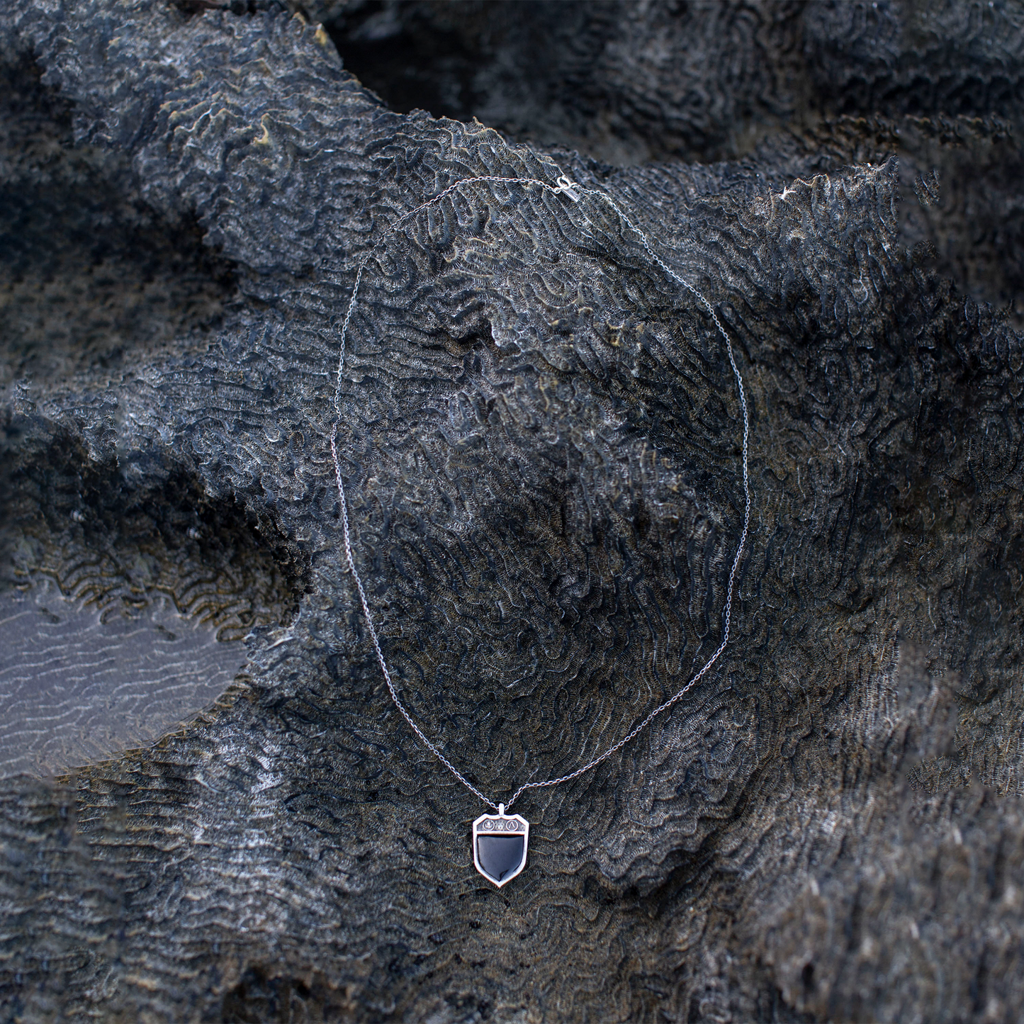 Black Onyx Shield Pendant