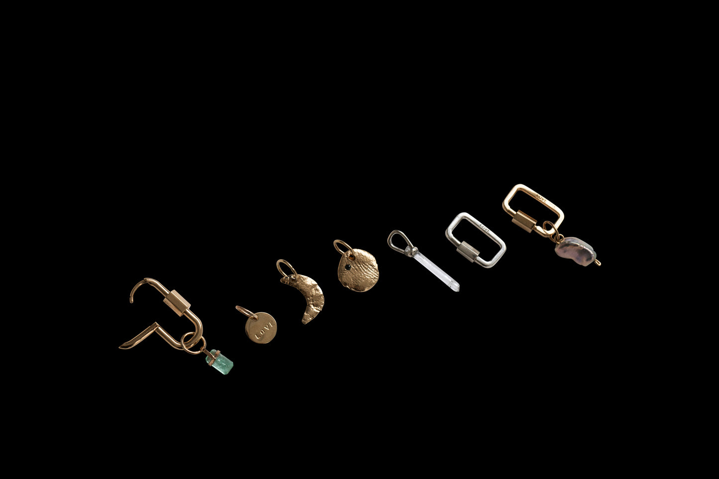 Love Lock Earring Black Diamonds