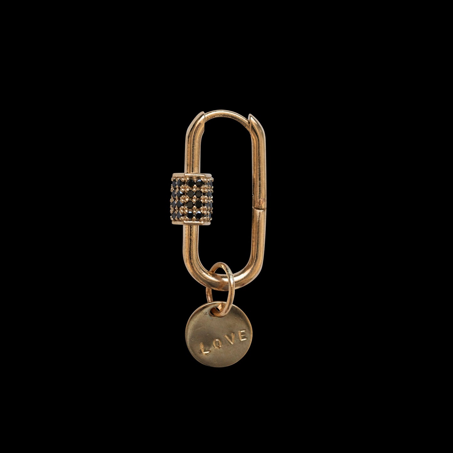 Love Lock Black Diamonds Earring