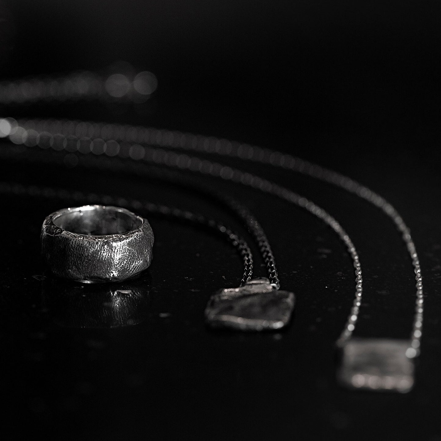 Silver Textured Ring