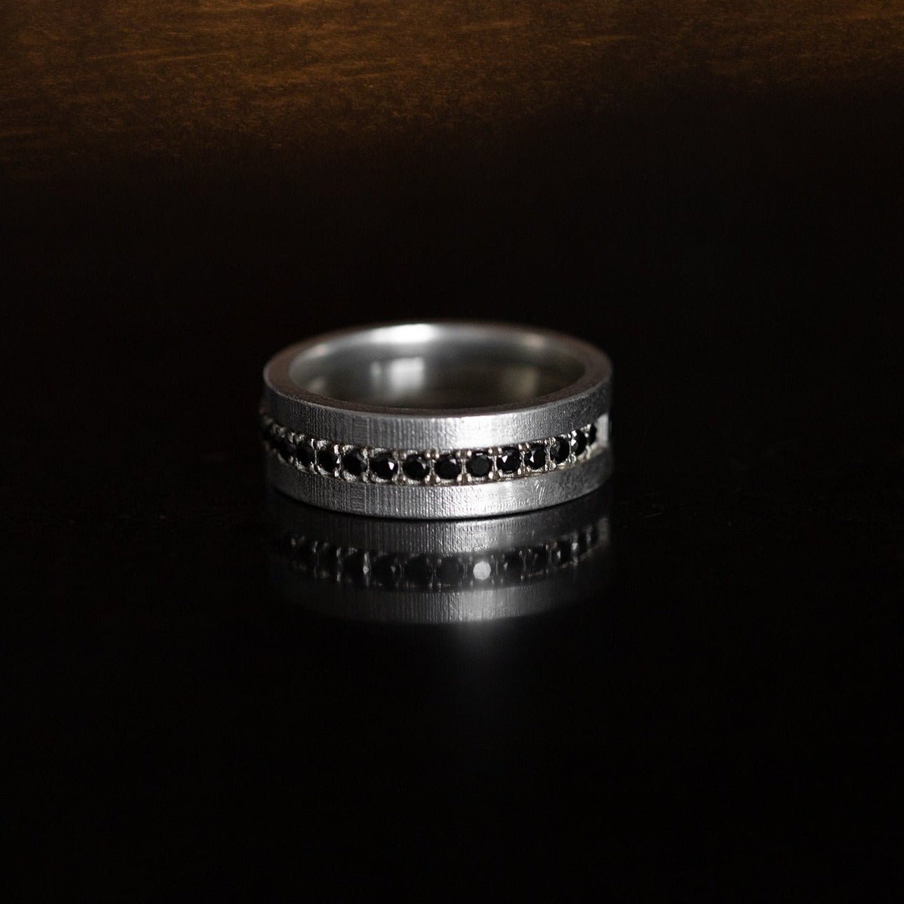 Diamond Double Round Interlock Ring