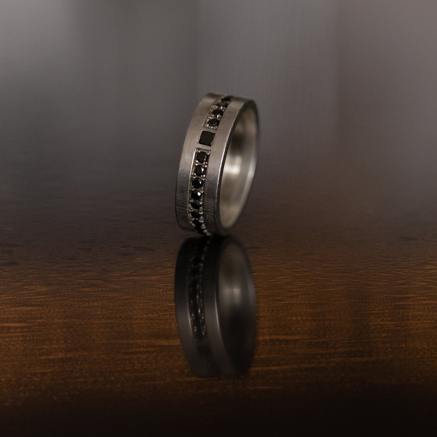 Diamond Double Round Interlock Ring