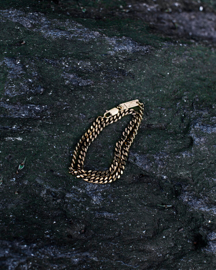 Cuban Link Chain Necklace 16 inches Gold coated on Sterling Silver