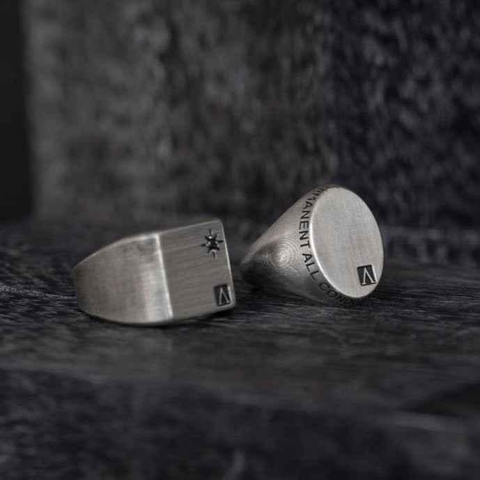Square Diamond Signet Ring