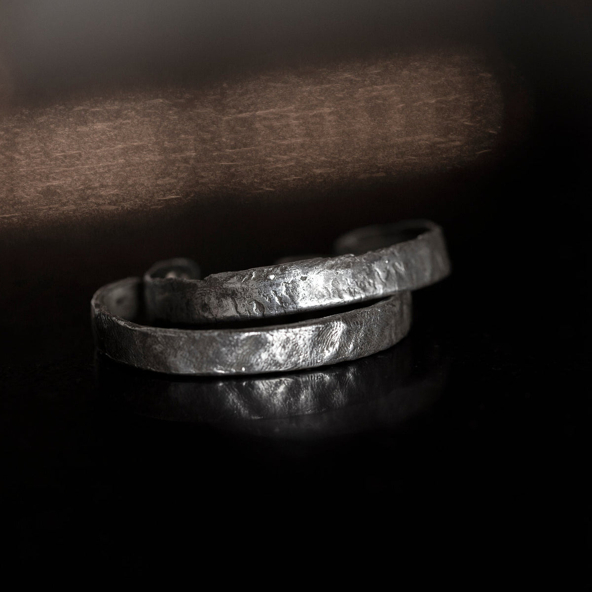Fingerprint Textured Cuff Bracelet
