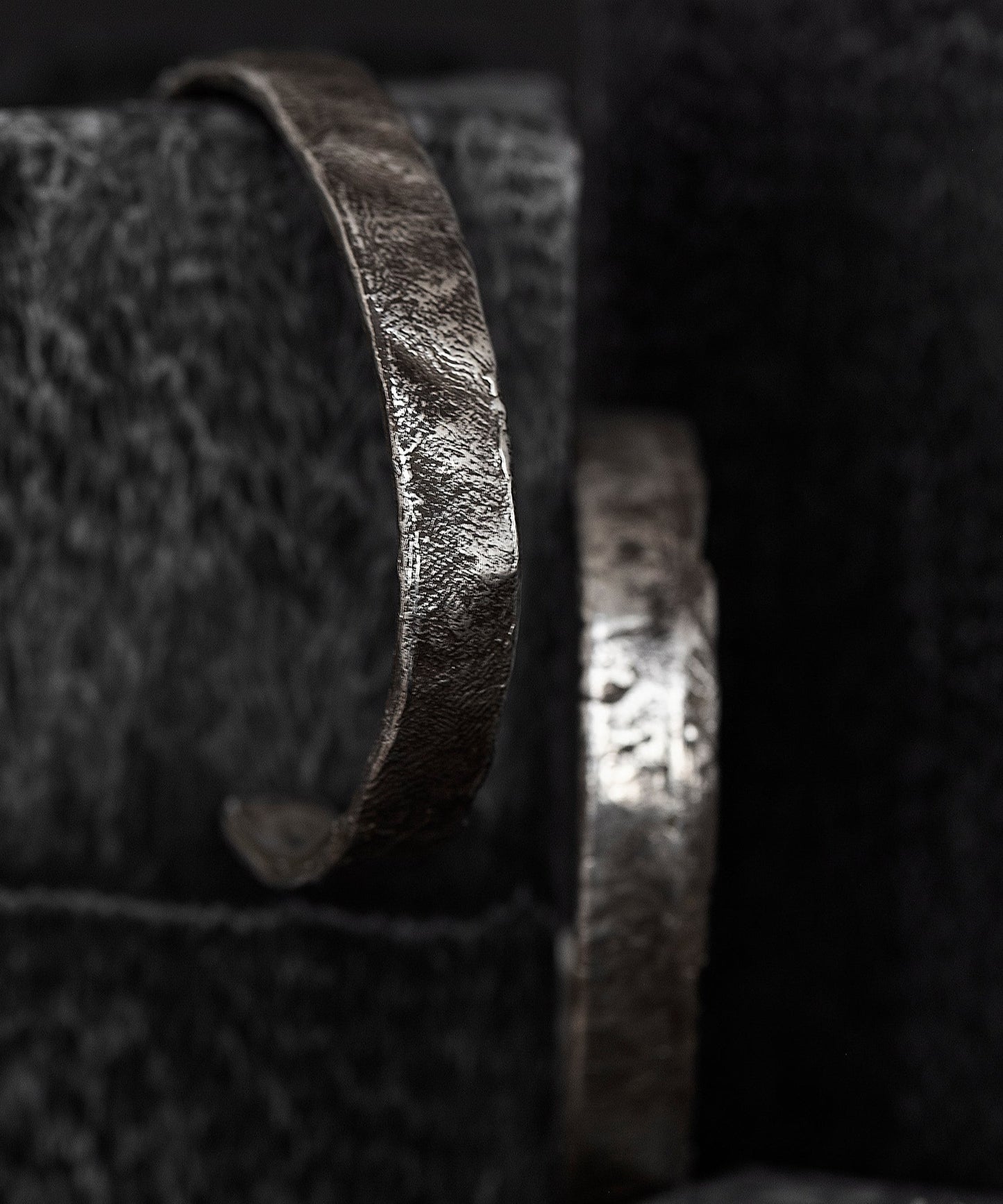 Fingerprint Textured Cuff Bracelet