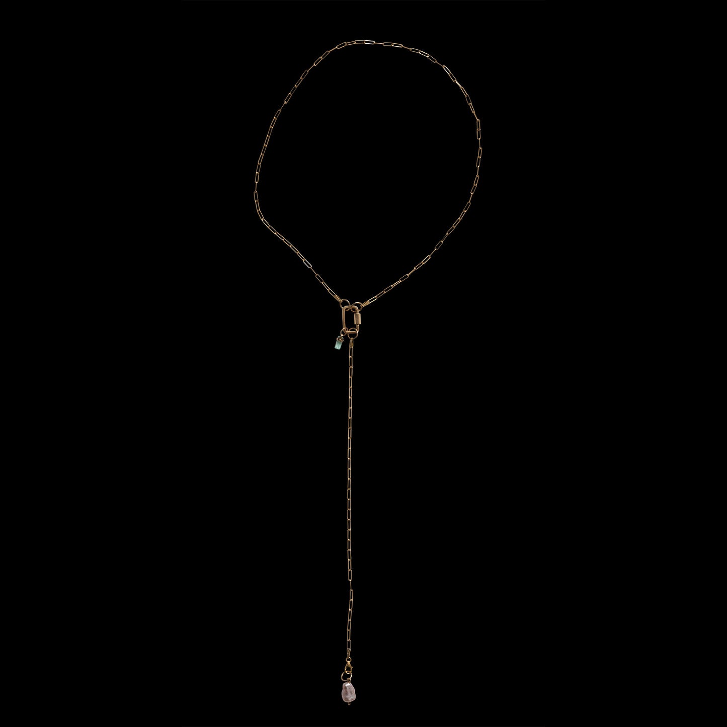 Lariat Love Lock Necklace