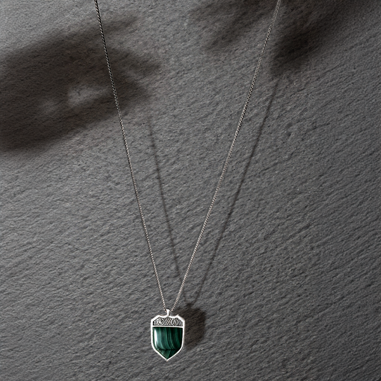 Malachite Shield Pendant