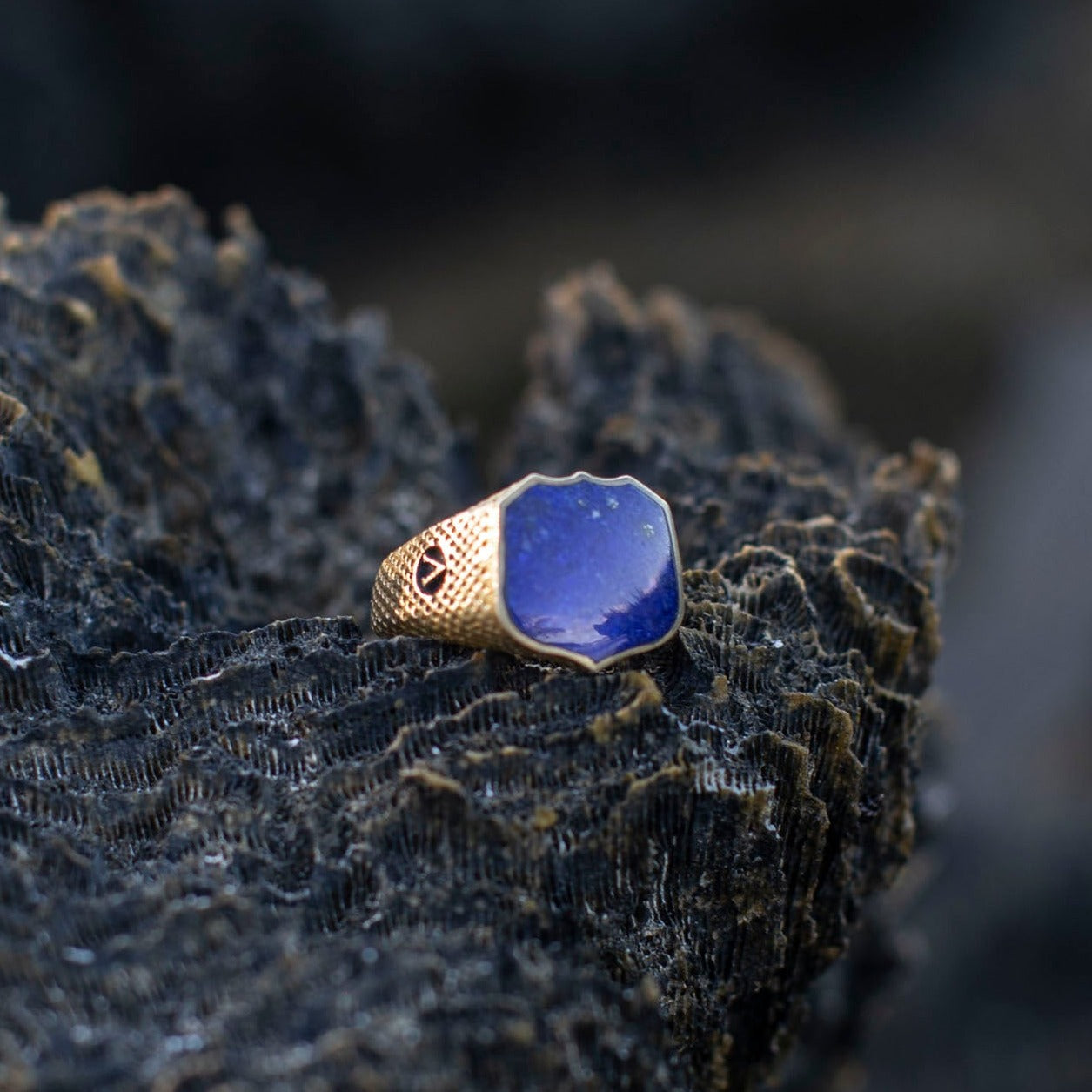 Lapis Lazuli Lion Signet Ring