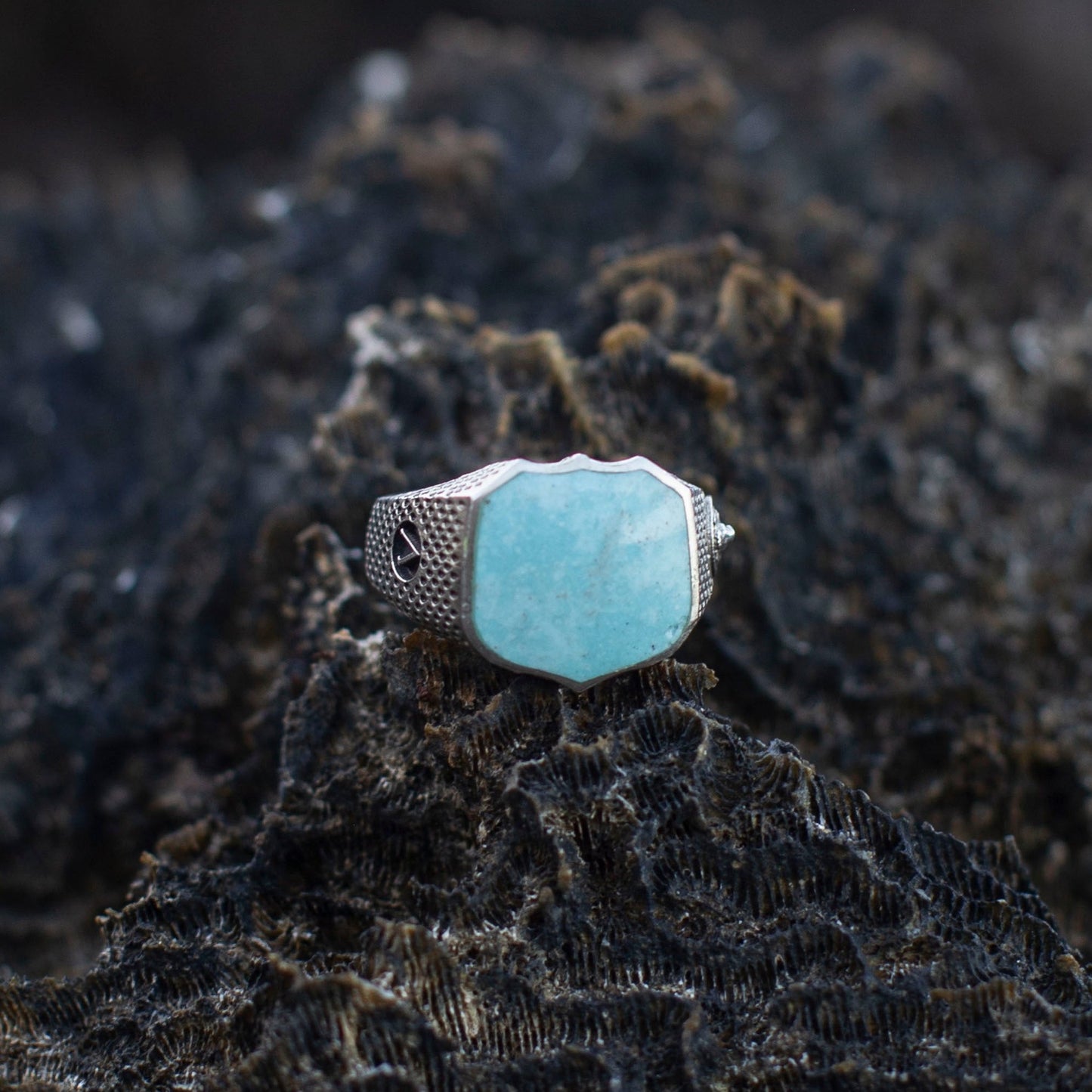 Turquoise from Peru light blue color gemstone