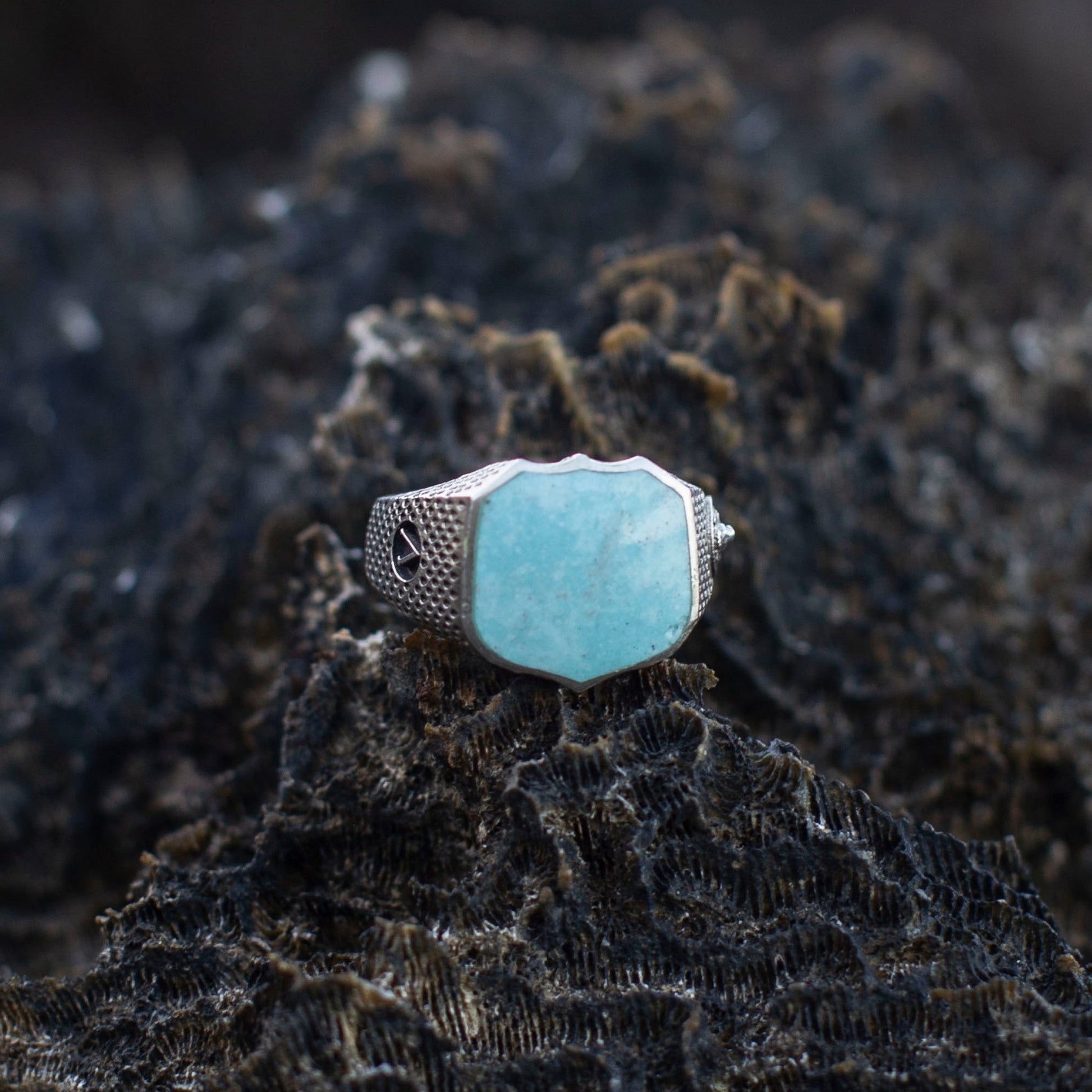 Turquoise from Peru light blue color gemstone