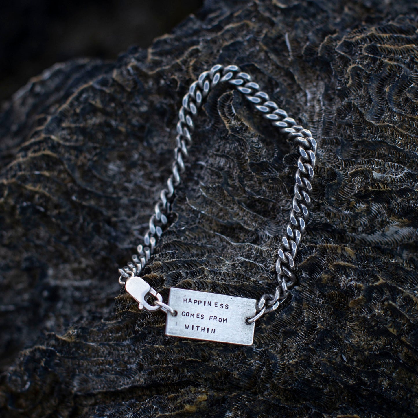 Inspirational Quote Bracelet Cuban Chain