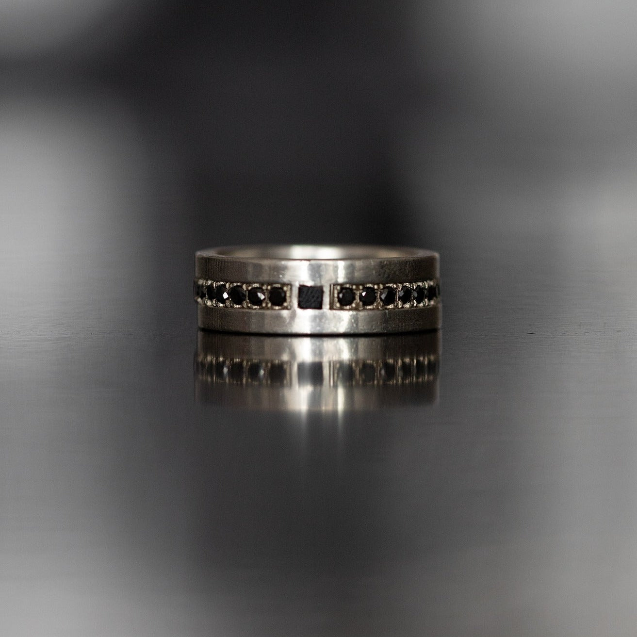 Diamond Double Round Interlock Ring