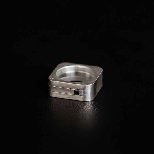 Square Interlock Diamond Double Ring